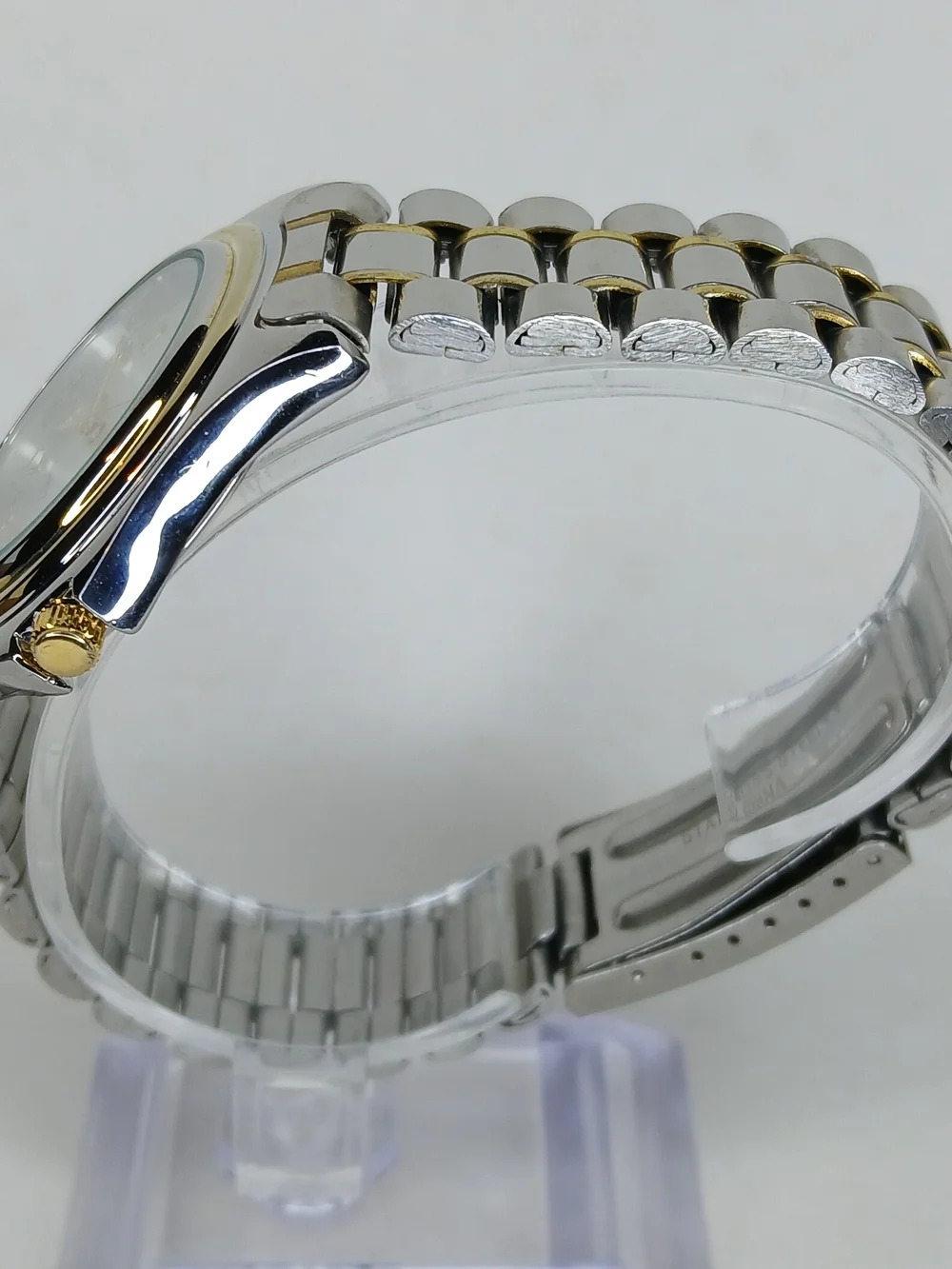 Puritan Watch PUR60473W Two Tone Silver Dial Gold Numbers Japan Movt
